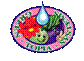 グリーントピアシステムズのロゴ・野菜･ガーベラ・メロン点滴栽培をイメージ